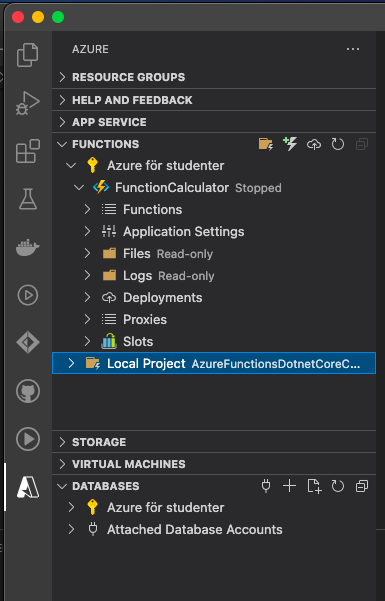 VS Code Azure Function image